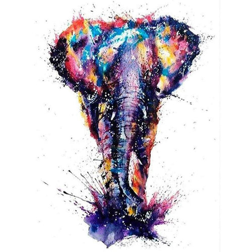 Free Colorful Elephant - MyCraftsGfit - Free 5D Diamond Painting