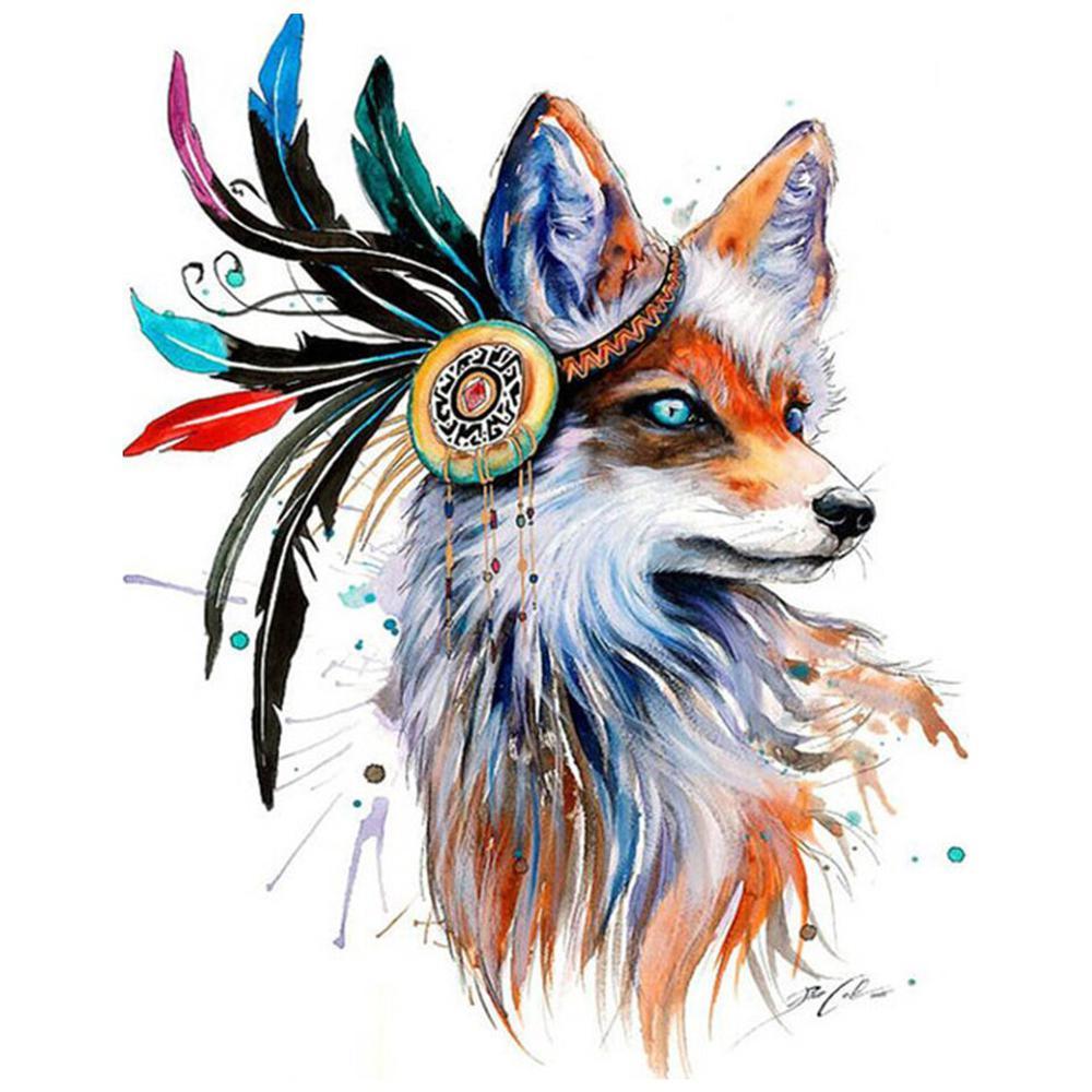 Free Colorful Fox - MyCraftsGfit - Free 5D Diamond Painting