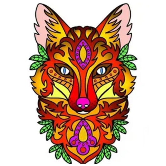 Free Colorful Fox - MyCraftsGfit - Free 5D Diamond Painting