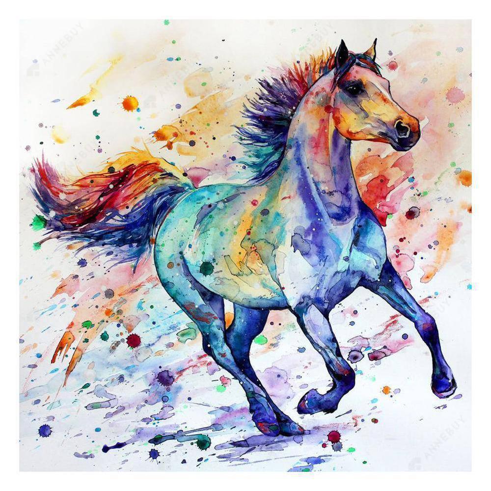 Free Colorful Horse - MyCraftsGfit - Free 5D Diamond Painting