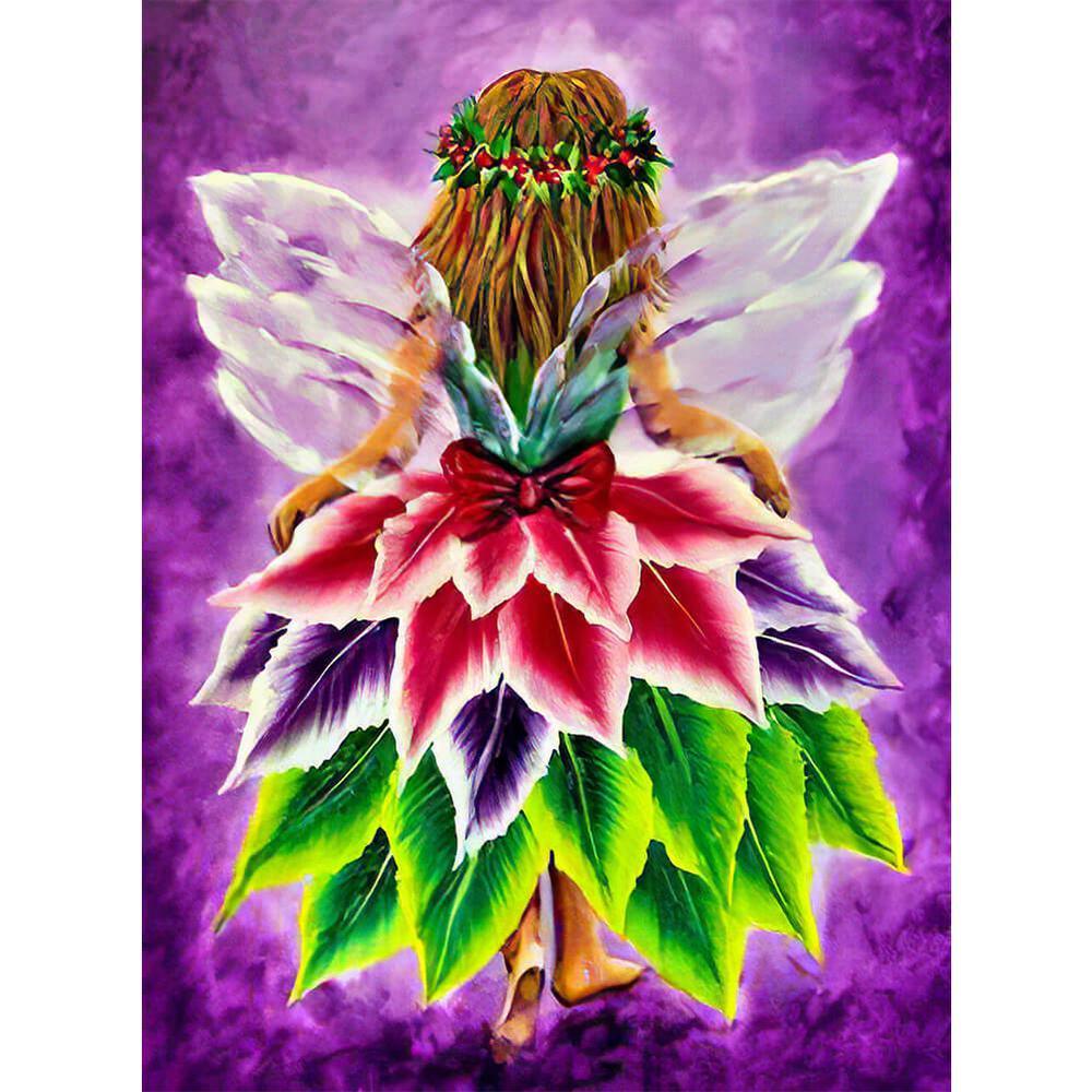 Free Colorful Leaves Fairy - MyCraftsGfit - Free 5D Diamond Painting