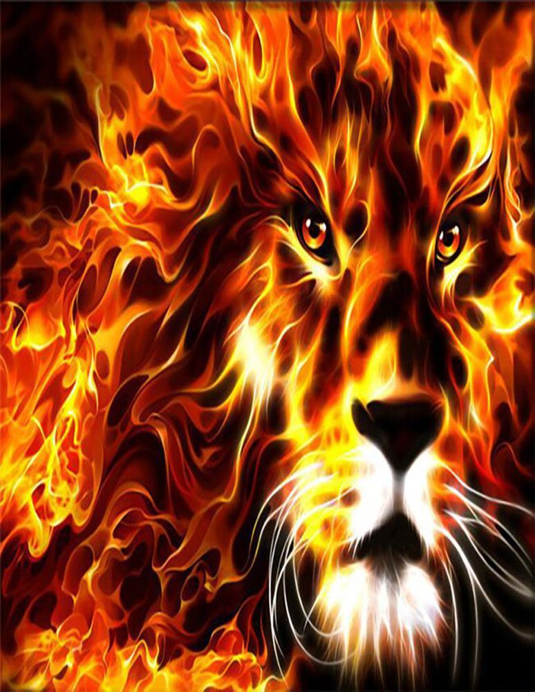 Free Colorful Lion - MyCraftsGfit - Free 5D Diamond Painting