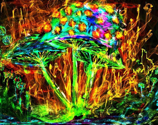 Free Colorful Mushrooms - MyCraftsGfit - Free 5D Diamond Painting