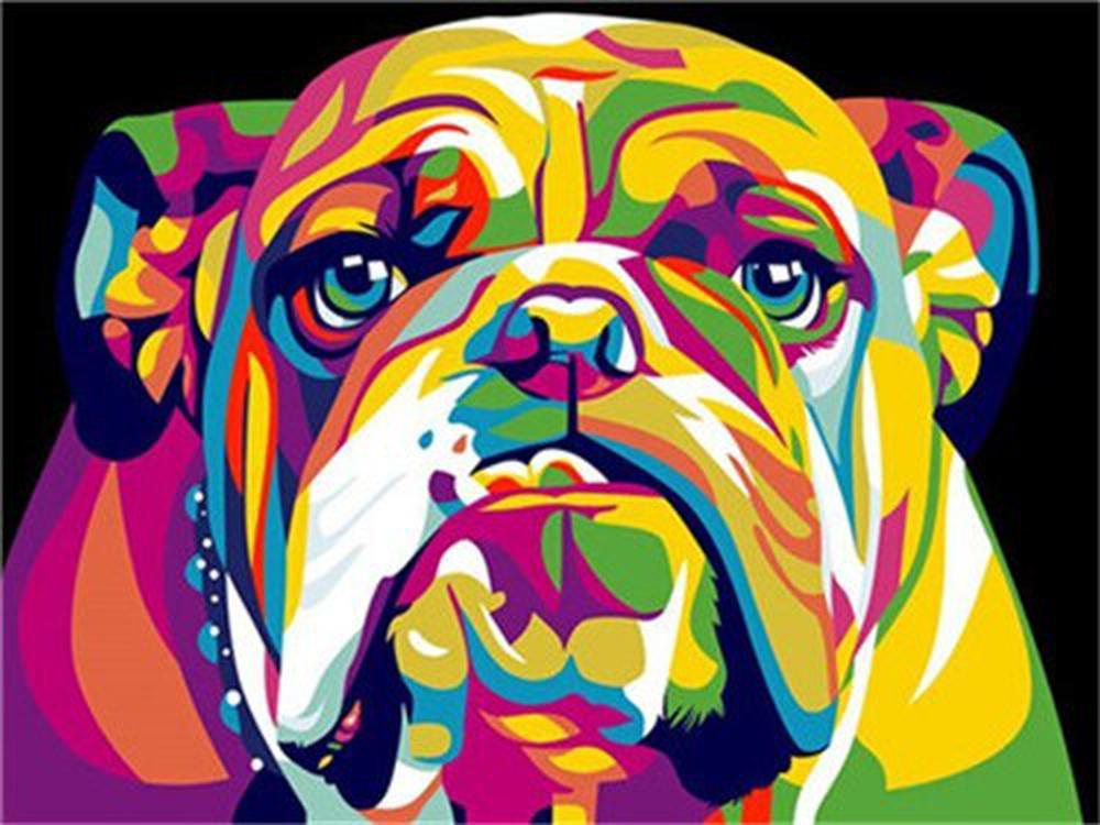 Free Colorful Pug - MyCraftsGfit - Free 5D Diamond Painting