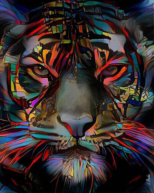 Free Colorful Tiger - MyCraftsGfit - Free 5D Diamond Painting