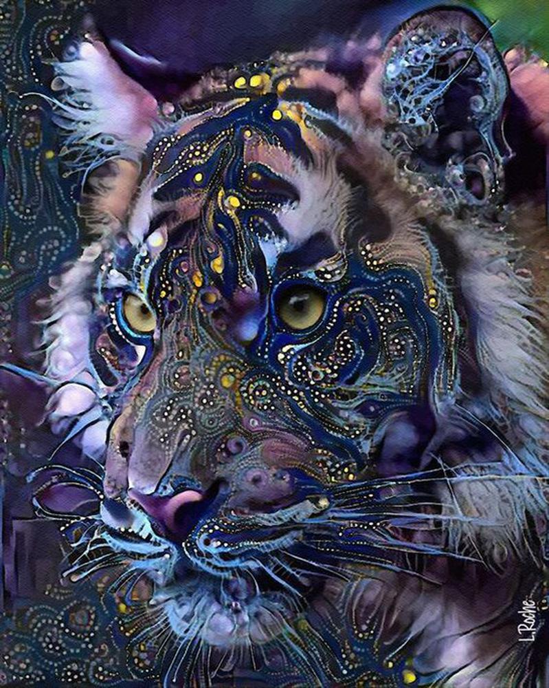 Free Colorful Tiger - MyCraftsGfit - Free 5D Diamond Painting