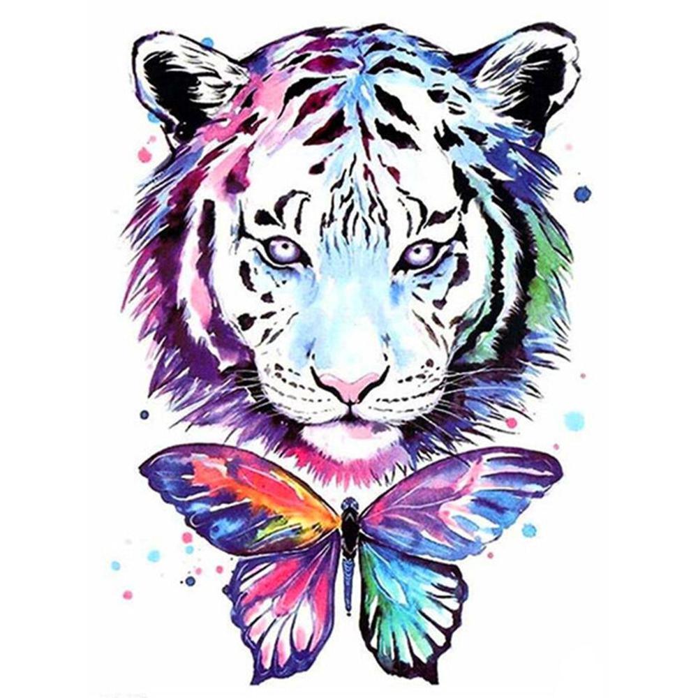 Free Colorful Tiger - MyCraftsGfit - Free 5D Diamond Painting