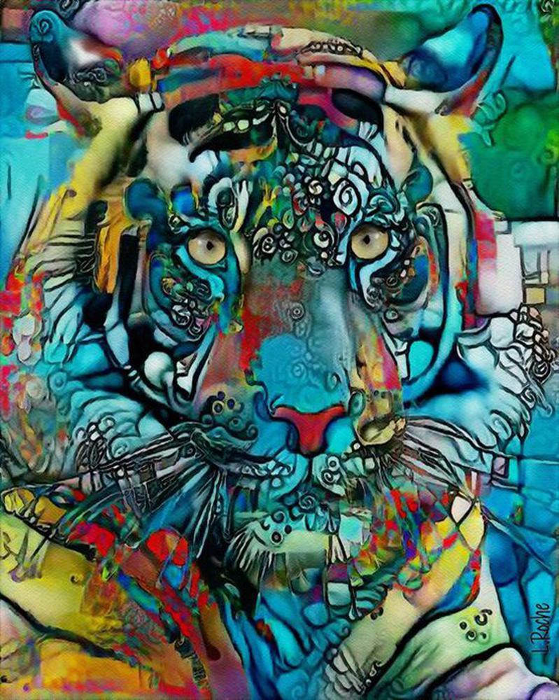 Free Colorful Tiger - MyCraftsGfit - Free 5D Diamond Painting