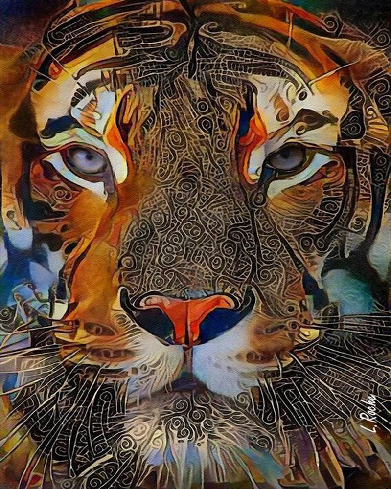 Free Colorful Tiger - MyCraftsGfit - Free 5D Diamond Painting