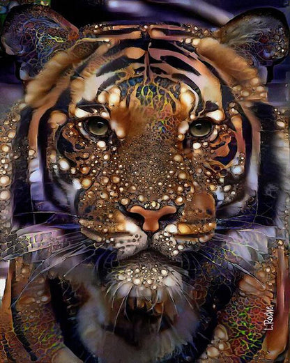 Free Colorful Tiger - MyCraftsGfit - Free 5D Diamond Painting