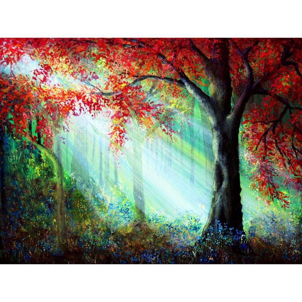 Free Colorful  Tree - MyCraftsGfit - Free 5D Diamond Painting