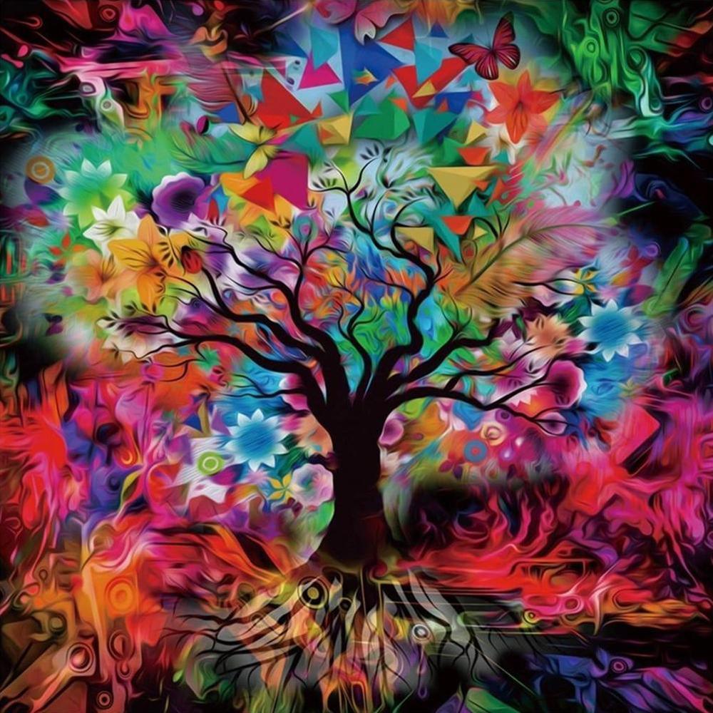 Colorful Tree - MyCraftsGfit - Free 5D Diamond Painting