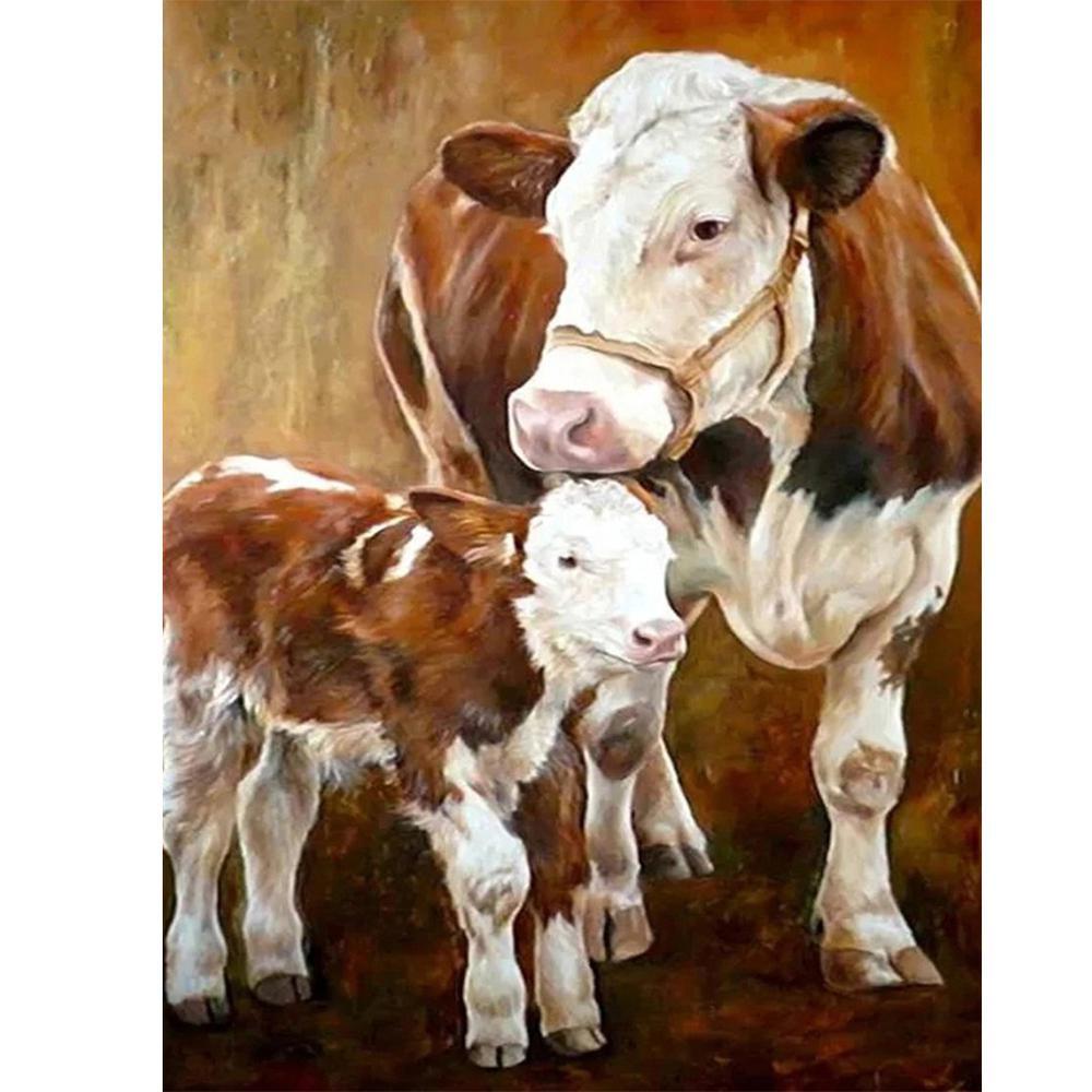 Cow Calf - MyCraftsGfit - Free 5D Diamond Painting
