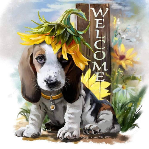 Free Cute Dog - MyCraftsGfit - Free 5D Diamond Painting