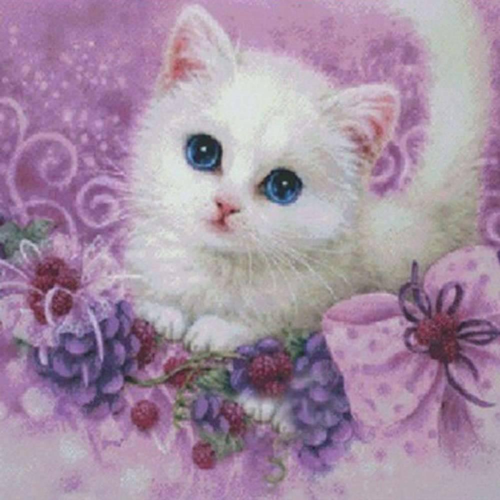 Free Cute Little Cat - MyCraftsGfit - Free 5D Diamond Painting