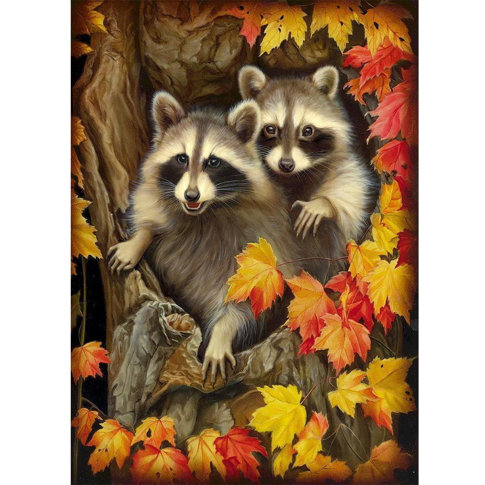 Free Cute Raccoon - MyCraftsGfit - Free 5D Diamond Painting