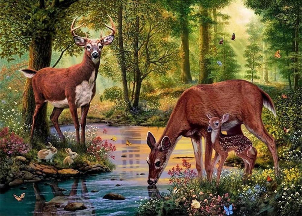 Free Deer - MyCraftsGfit - Free 5D Diamond Painting