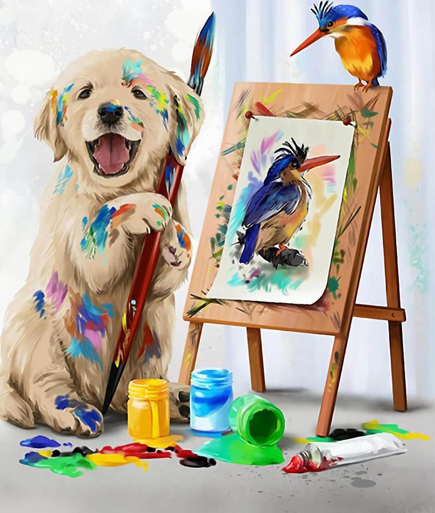 Dog Free 5D Diamond Painting Kits MyCraftsGfit - Free 5D Diamond Painting mycraftsgift.com