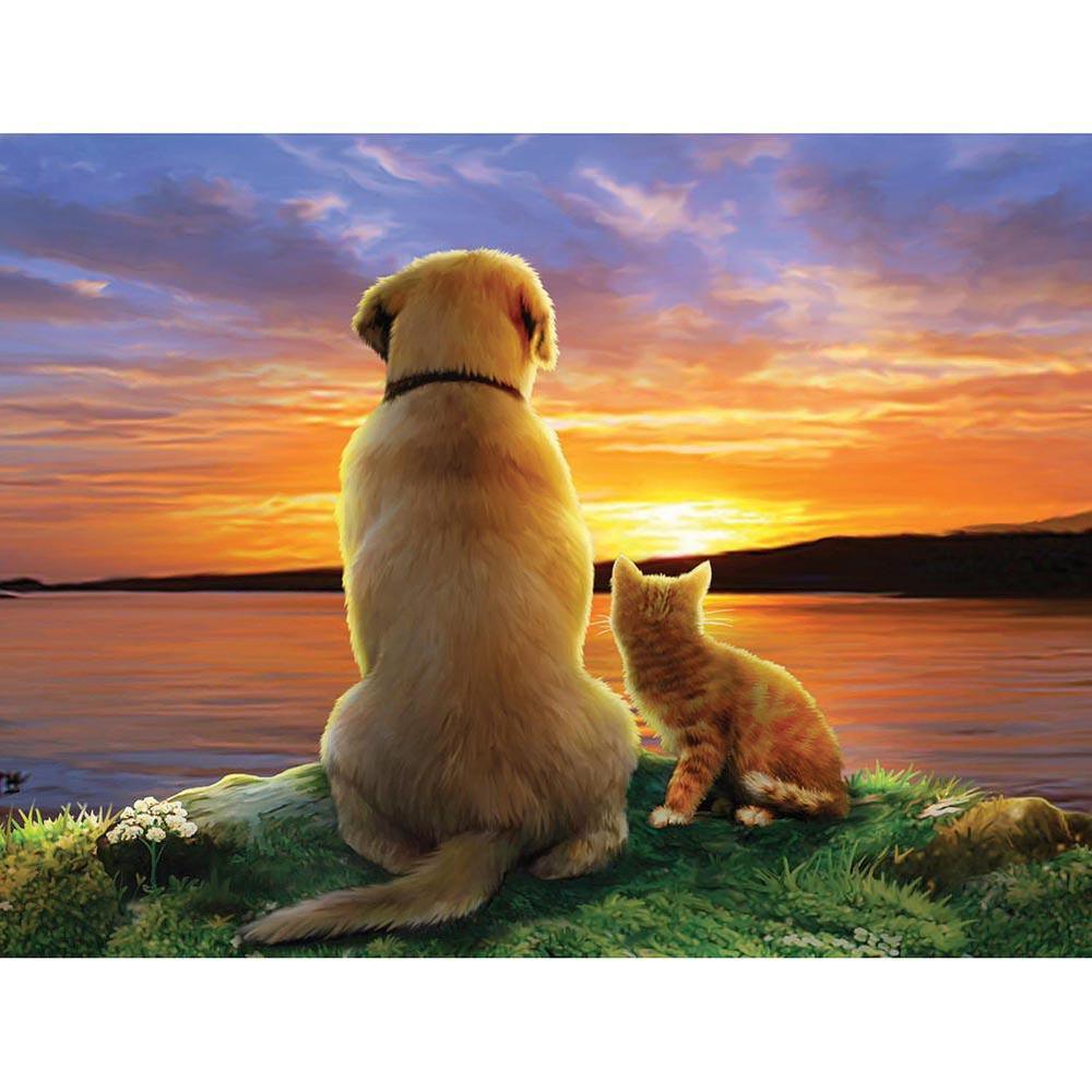 Dog and Cat - MyCraftsGfit - Free 5D Diamond Painting