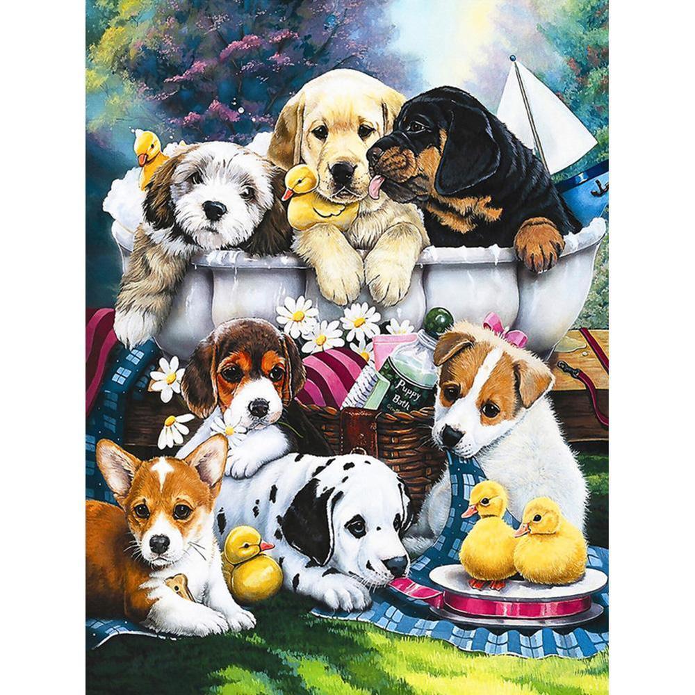 Free Dogs - MyCraftsGfit - Free 5D Diamond Painting