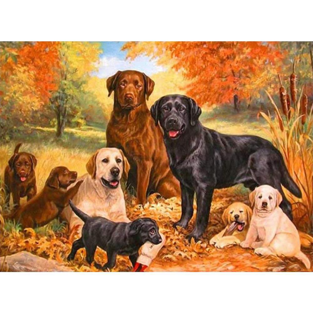 Free Dogs - MyCraftsGfit - Free 5D Diamond Painting