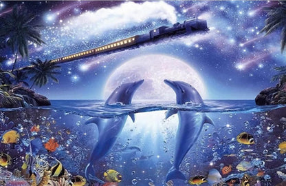 Free Dolphin - MyCraftsGfit - Free 5D Diamond Painting