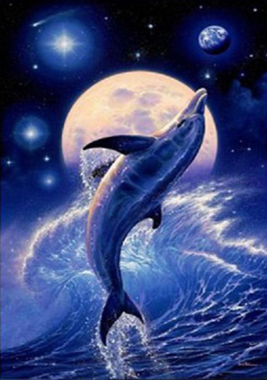 Dolphin Free 5D Diamond Painting Kits MyCraftsGfit - Free 5D Diamond Painting mycraftsgift.com