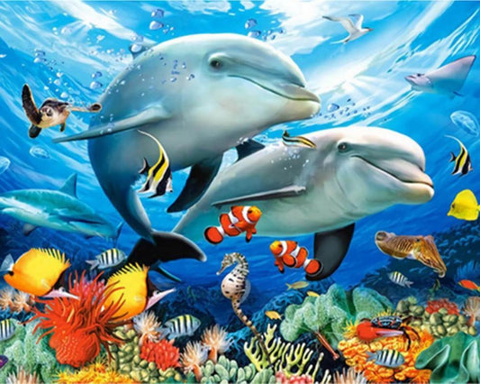 Dolphin - MyCraftsGfit - Free 5D Diamond Painting