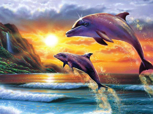 Free Dolphin - MyCraftsGfit - Free 5D Diamond Painting