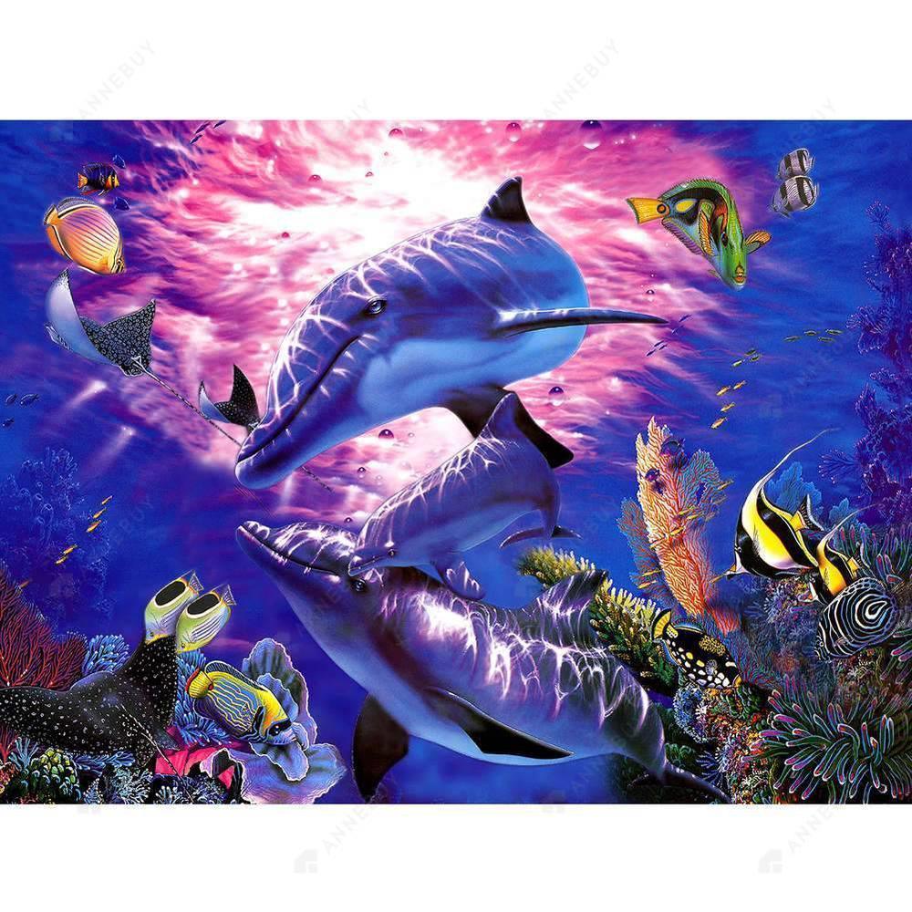 Free Dolphin - MyCraftsGfit - Free 5D Diamond Painting