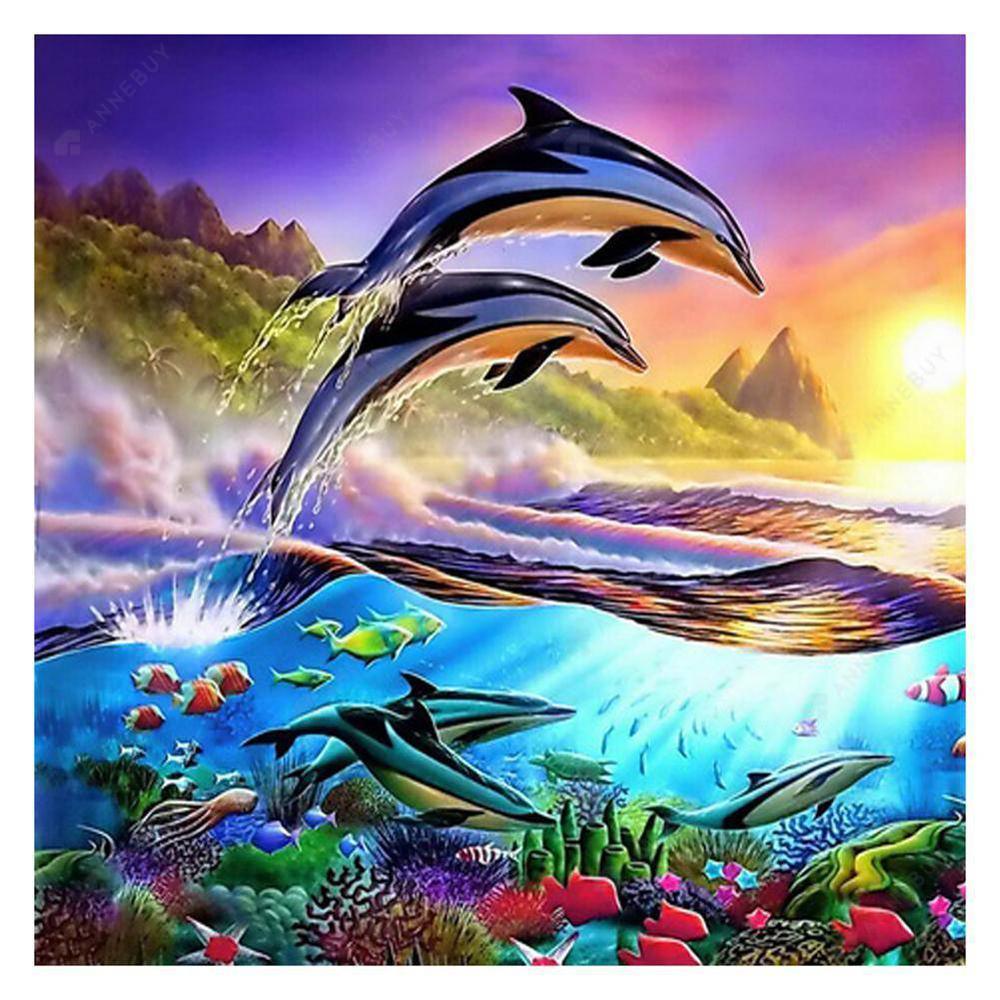 Dolphin - MyCraftsGfit - Free 5D Diamond Painting