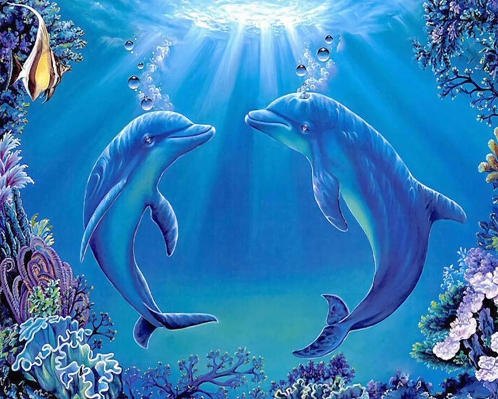 Free Dolphin - MyCraftsGfit - Free 5D Diamond Painting