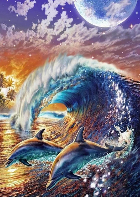 Free Dolphin - MyCraftsGfit - Free 5D Diamond Painting