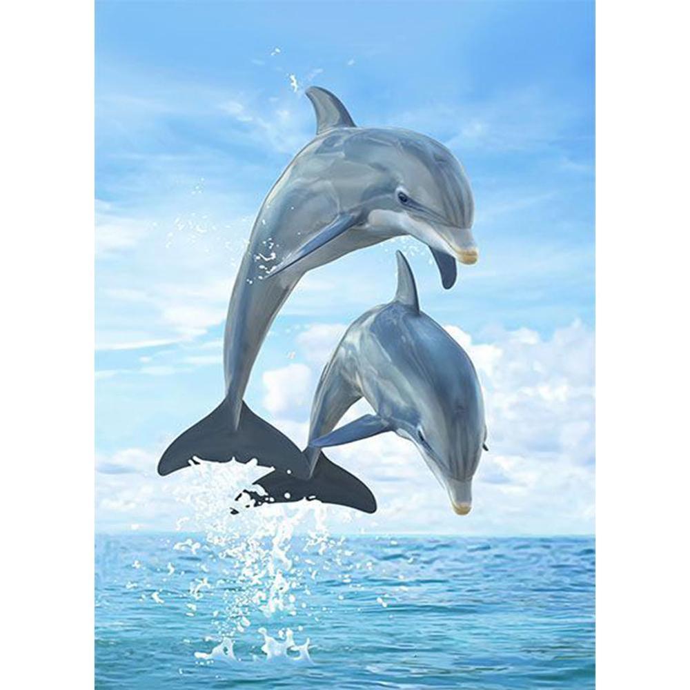 Dolphin Free 5D Diamond Painting Kits MyCraftsGfit - Free 5D Diamond Painting mycraftsgift.com