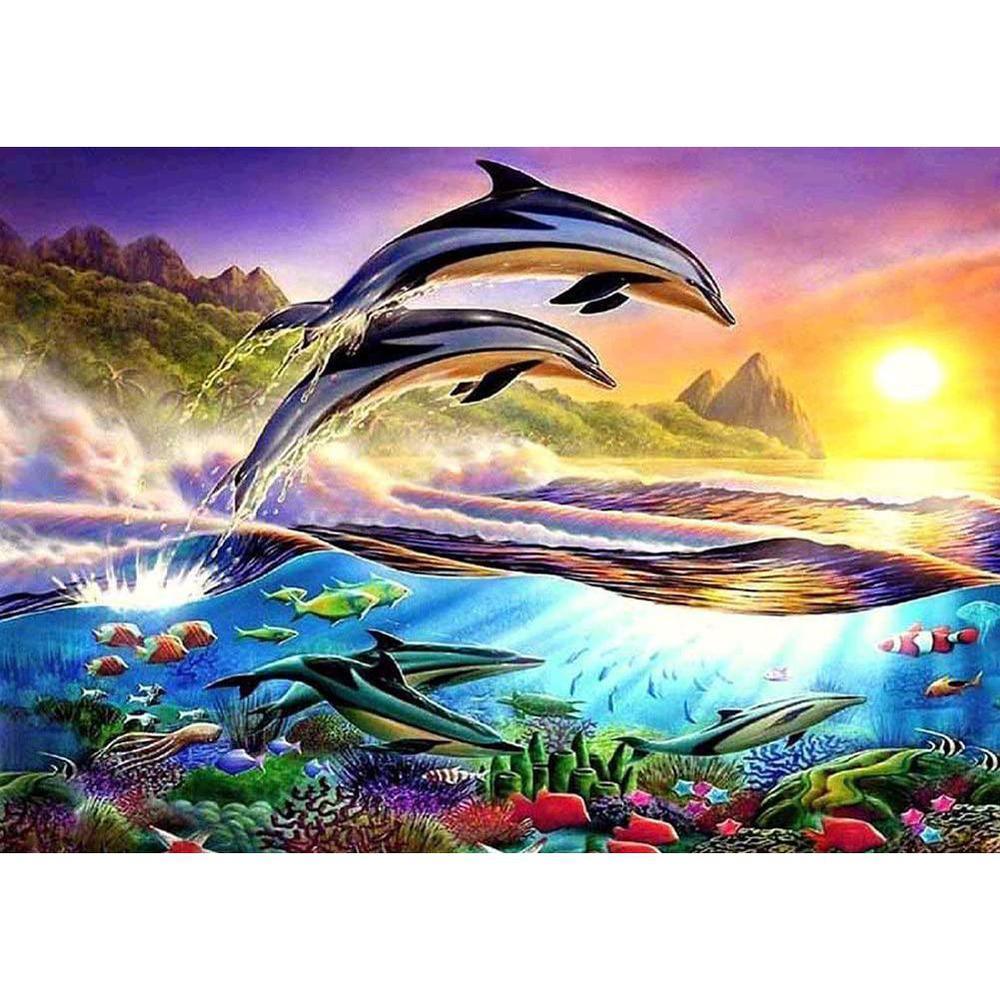 Free Dolphin - MyCraftsGfit - Free 5D Diamond Painting