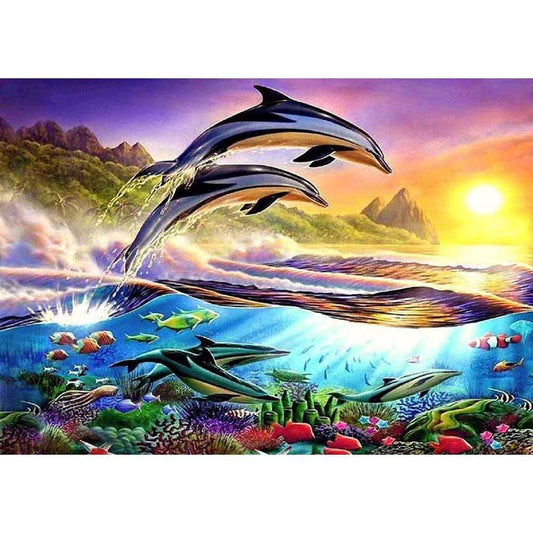 Dolphin - MyCraftsGfit - Free 5D Diamond Painting