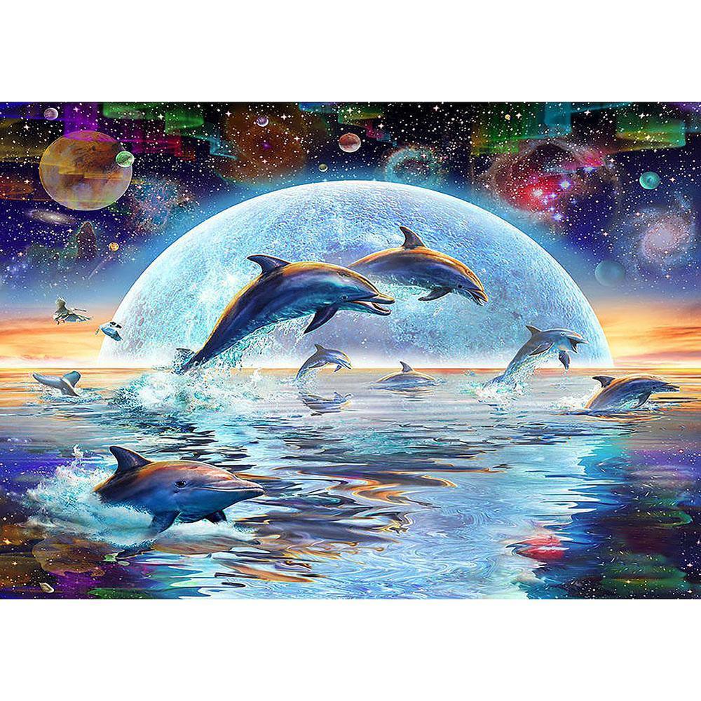 Dolphin Free 5D Diamond Painting Kits MyCraftsGfit - Free 5D Diamond Painting mycraftsgift.com