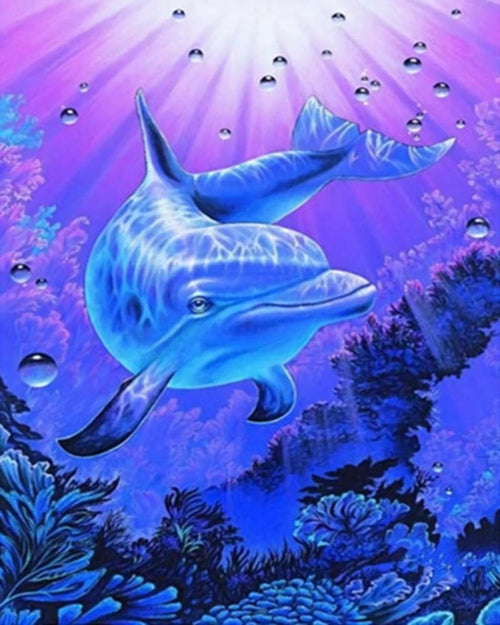 Free Dolphin - MyCraftsGfit - Free 5D Diamond Painting