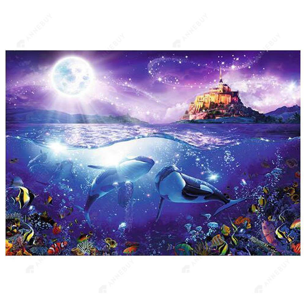 Free Dolphins Castle - MyCraftsGfit - Free 5D Diamond Painting