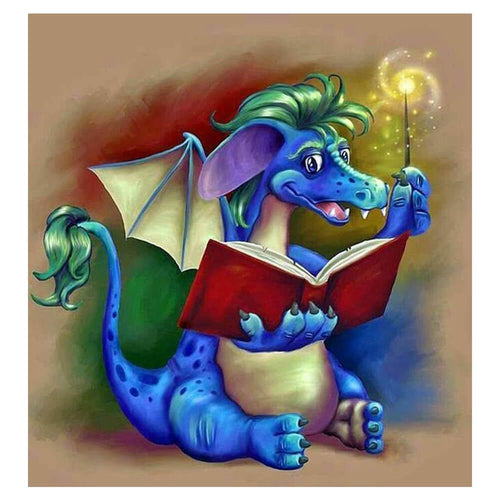 Free Dragon Learning Magic - MyCraftsGfit - Free 5D Diamond Painting