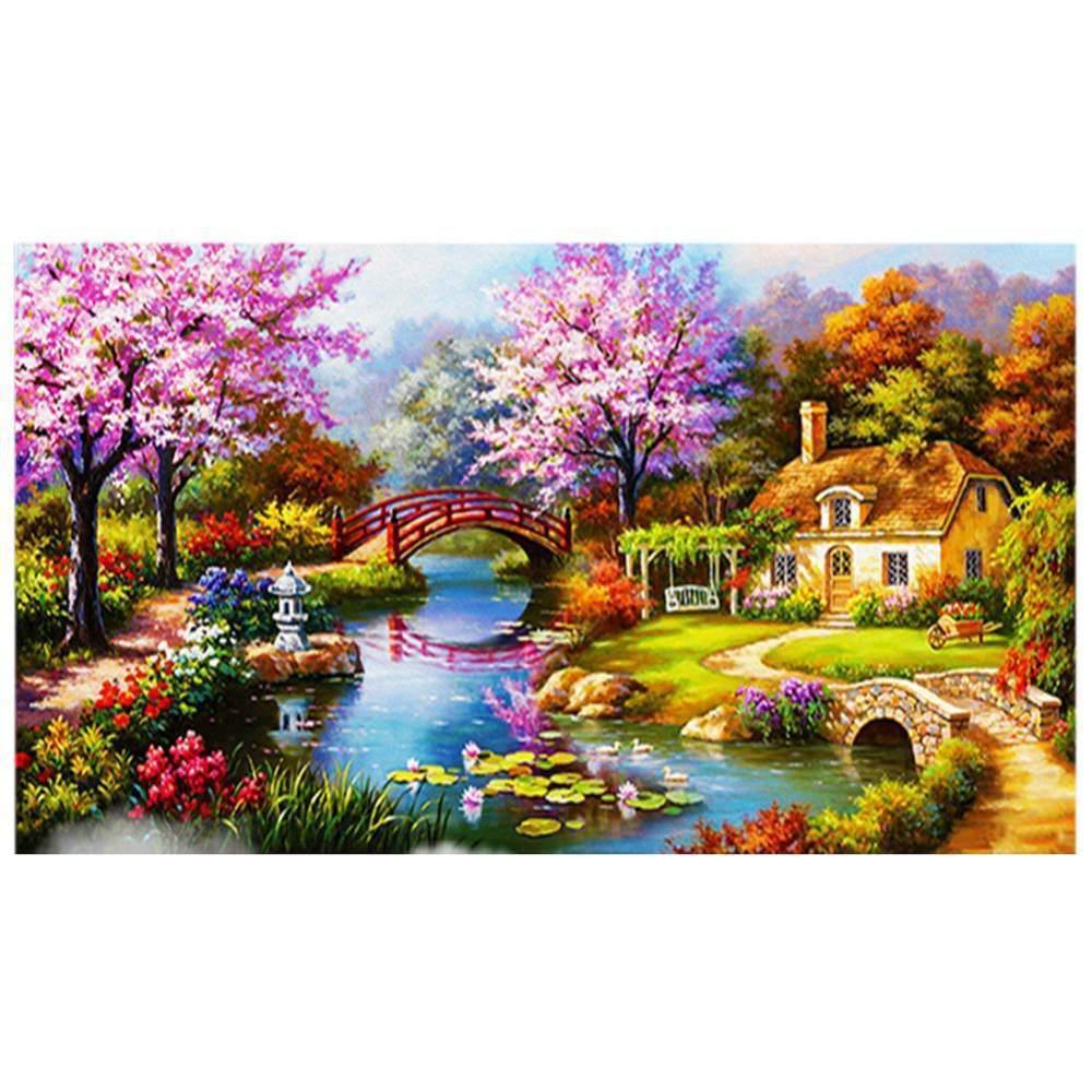 Free Dream Home Landscape - MyCraftsGfit - Free 5D Diamond Painting