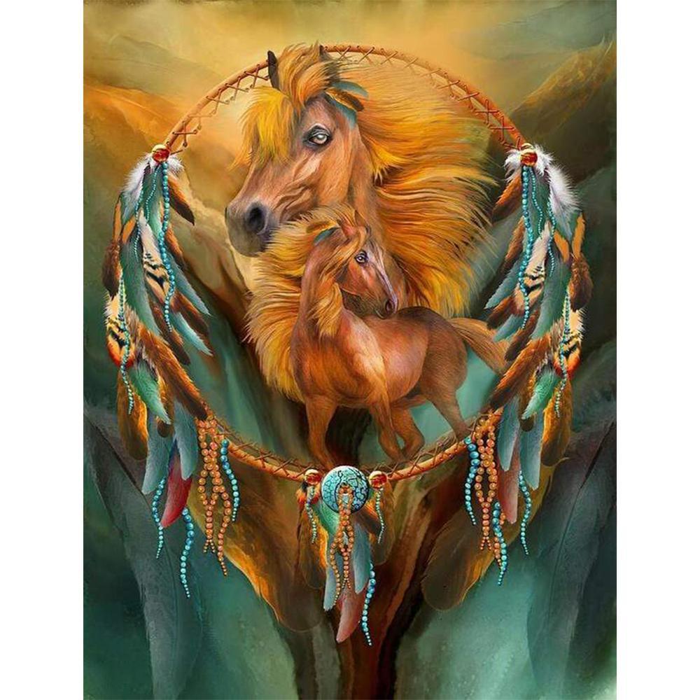 Dreamcatcher Horse - MyCraftsGfit - Free 5D Diamond Painting