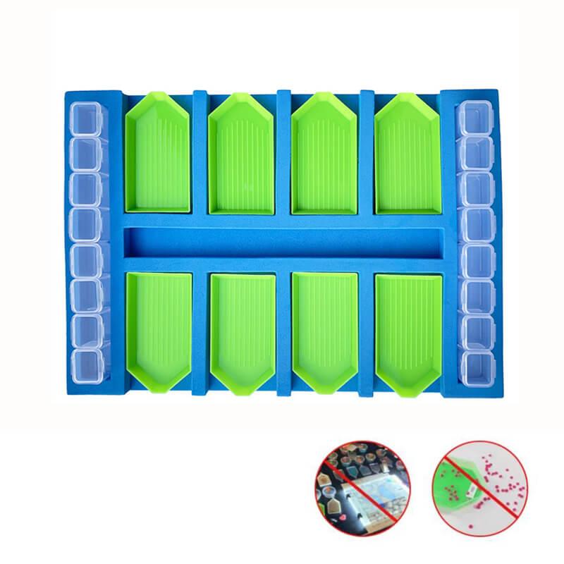 Hesroicy Diamond Painting Tray with Point Drill Pen Organizer Storage  Holder DIY Tool