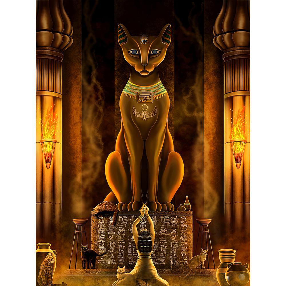 Egyptian Noble Cat - MyCraftsGfit - Free 5D Diamond Painting