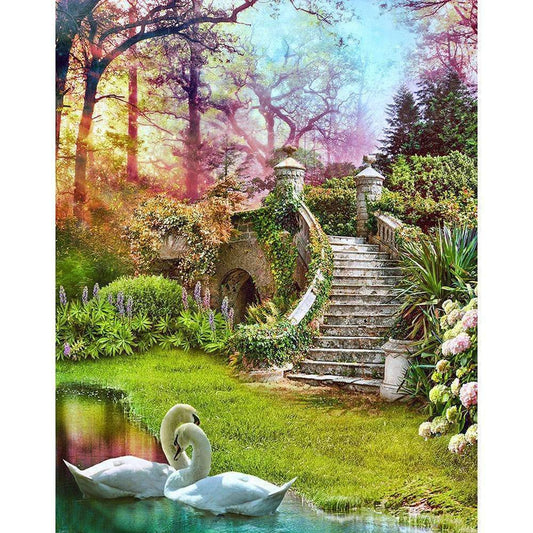 Free Fantasy Bridge - MyCraftsGfit - Free 5D Diamond Painting