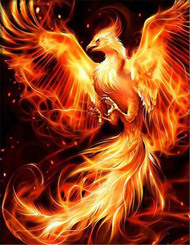 Free Flame Phoenix - MyCraftsGfit - Free 5D Diamond Painting