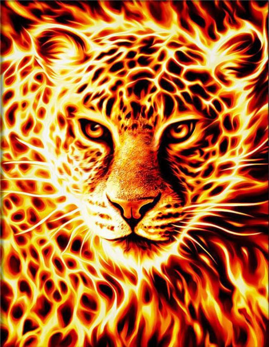 Flaming Lioness Free 5D Diamond Painting Kits MyCraftsGfit - Free 5D Diamond Painting mycraftsgift.com