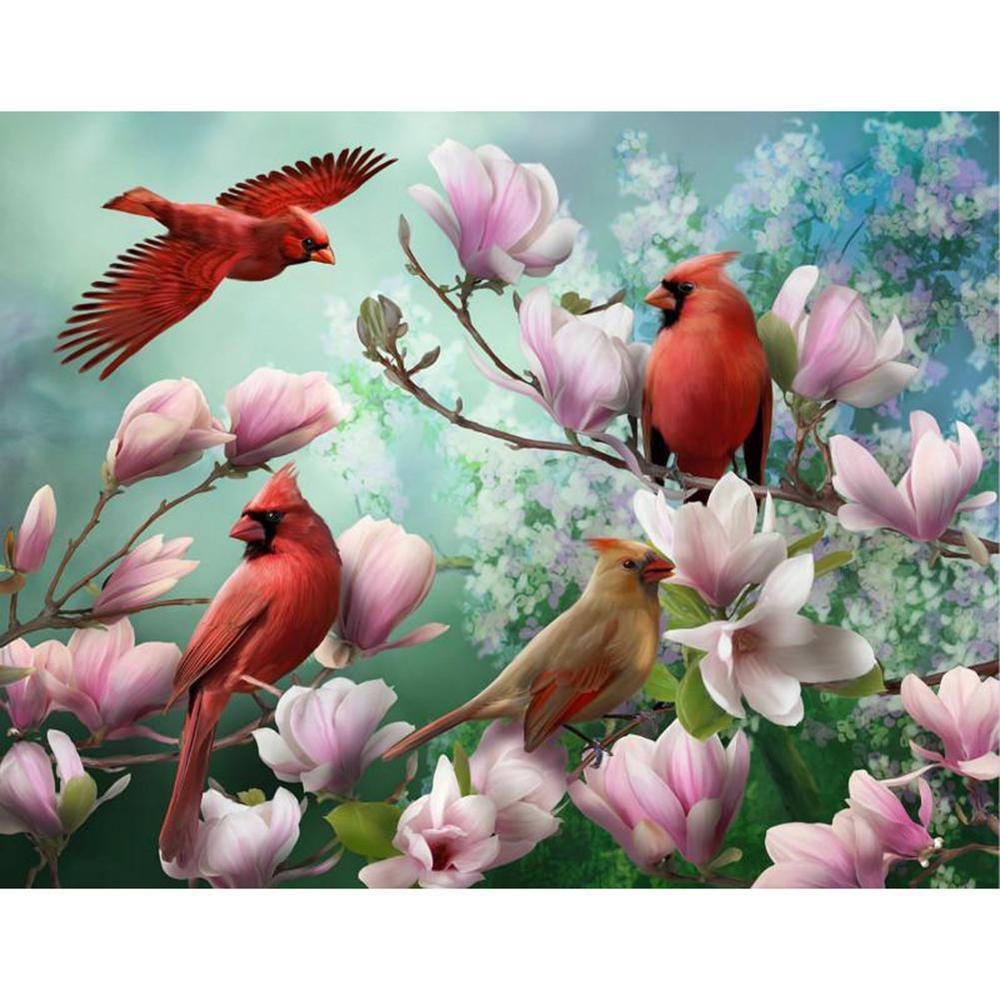 Flower Bird Free 5D Diamond Painting Kits MyCraftsGfit - Free 5D Diamond Painting mycraftsgift.com