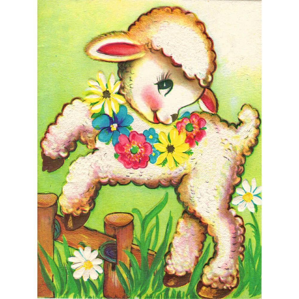 Free Flower Lamb - MyCraftsGfit - Free 5D Diamond Painting