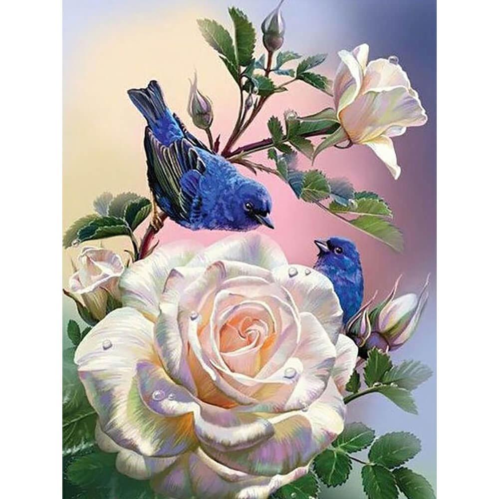 Free Flower and Bird - MyCraftsGfit - Free 5D Diamond Painting